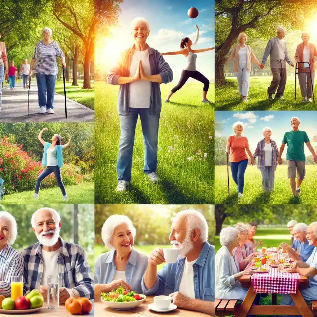 Marche, tai chi, socialisation, et repas équilibré en plein air pour Seniors energiques et engagés